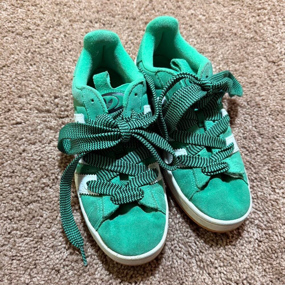 adidas Campus 00s Chunky Suede Sneakers Green White - Women's 8 / Men's 7